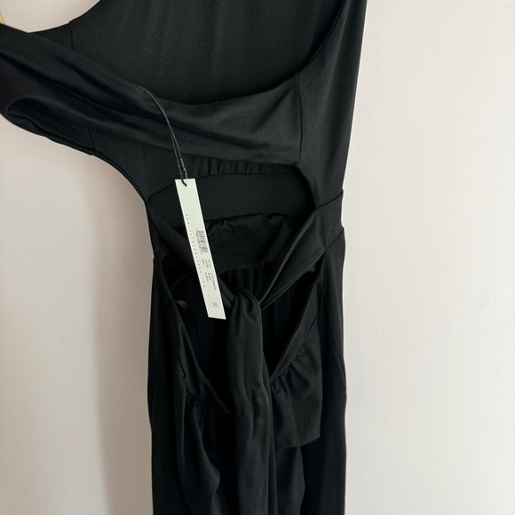 Susana Monaco size XL High Neck Halter Maxi Dress Black Open Back Design - Picture 6 of 10